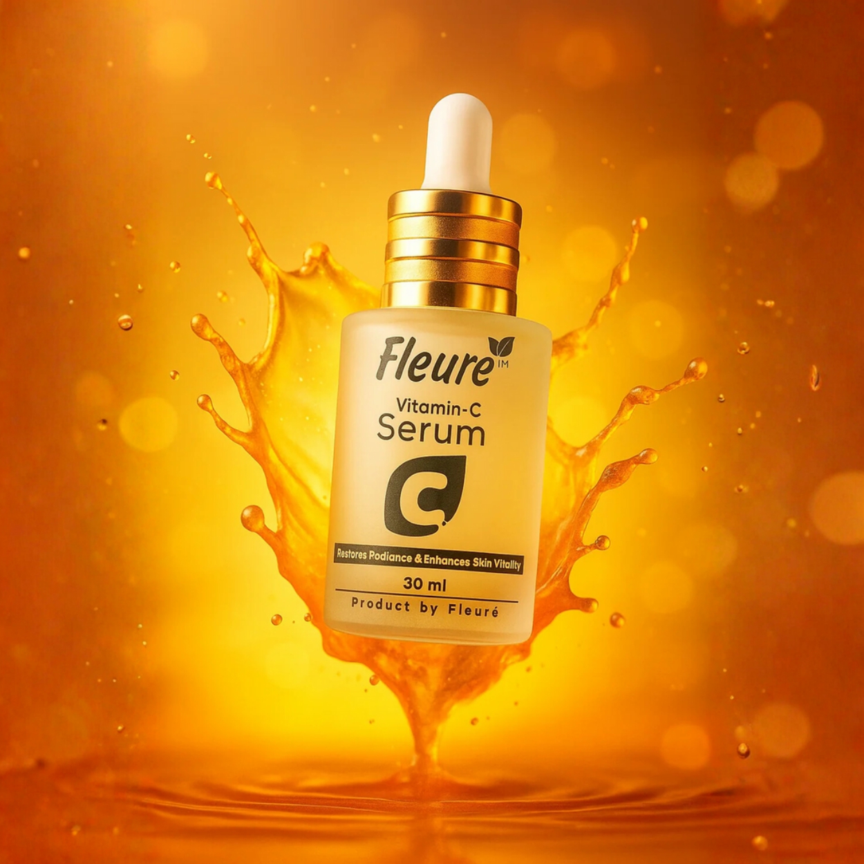 Vitamin C Serum for Dark Spots & Pigmentation - 30ml - Serum - Collagen Boosting Serum With Ferulic Acid - Vitamin C Serum - Skin Hydration - Serums - All Skin Types - Fleure