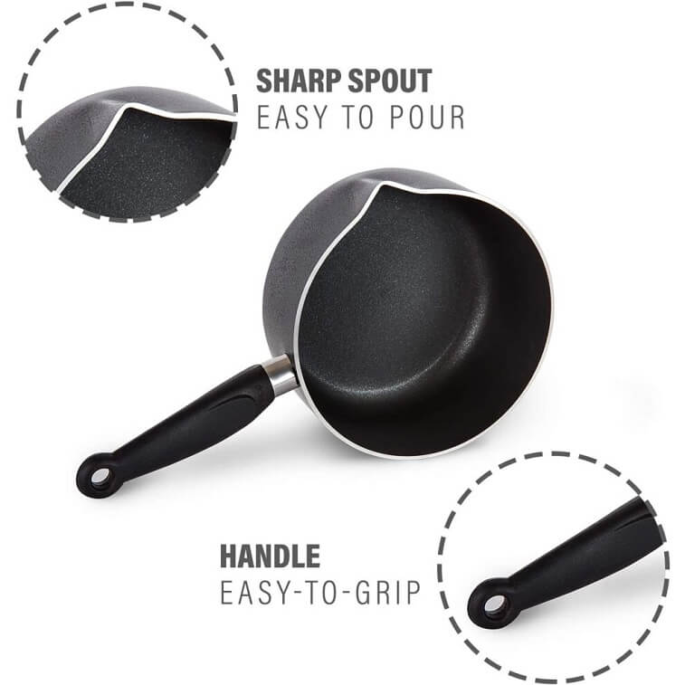 Sonex Premium Quality Non-Stick Classic Milk Pan – Nonstick - 16 Cm