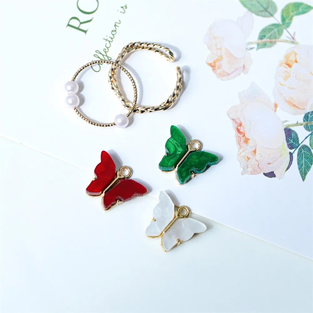Butterfly Charms For Jewelry Making HOTTEST SALE 10pcs/lot High Quality Acrylic Butterfly Charms For Jewelry Making Bracelet Making Charms DIY Animal Pendant Handmade Jewelry For Necklace Bracelet By SAMS