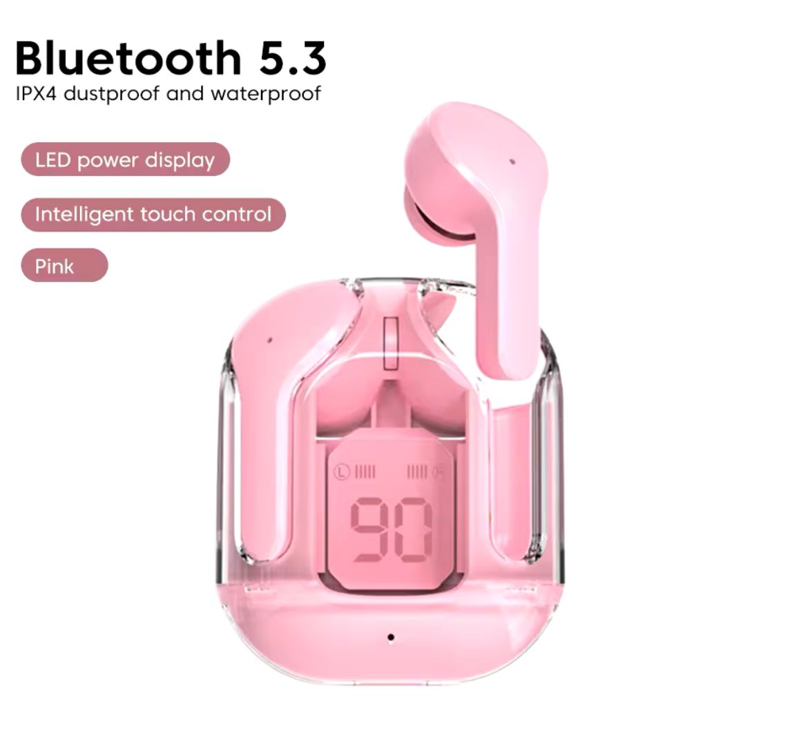 Air31 TWS (True Wireless Stereo) Bluetooth Earphones Headset With HiFi Stereo Sound & Touch Control System (Connected With All Bluetooth Devices).