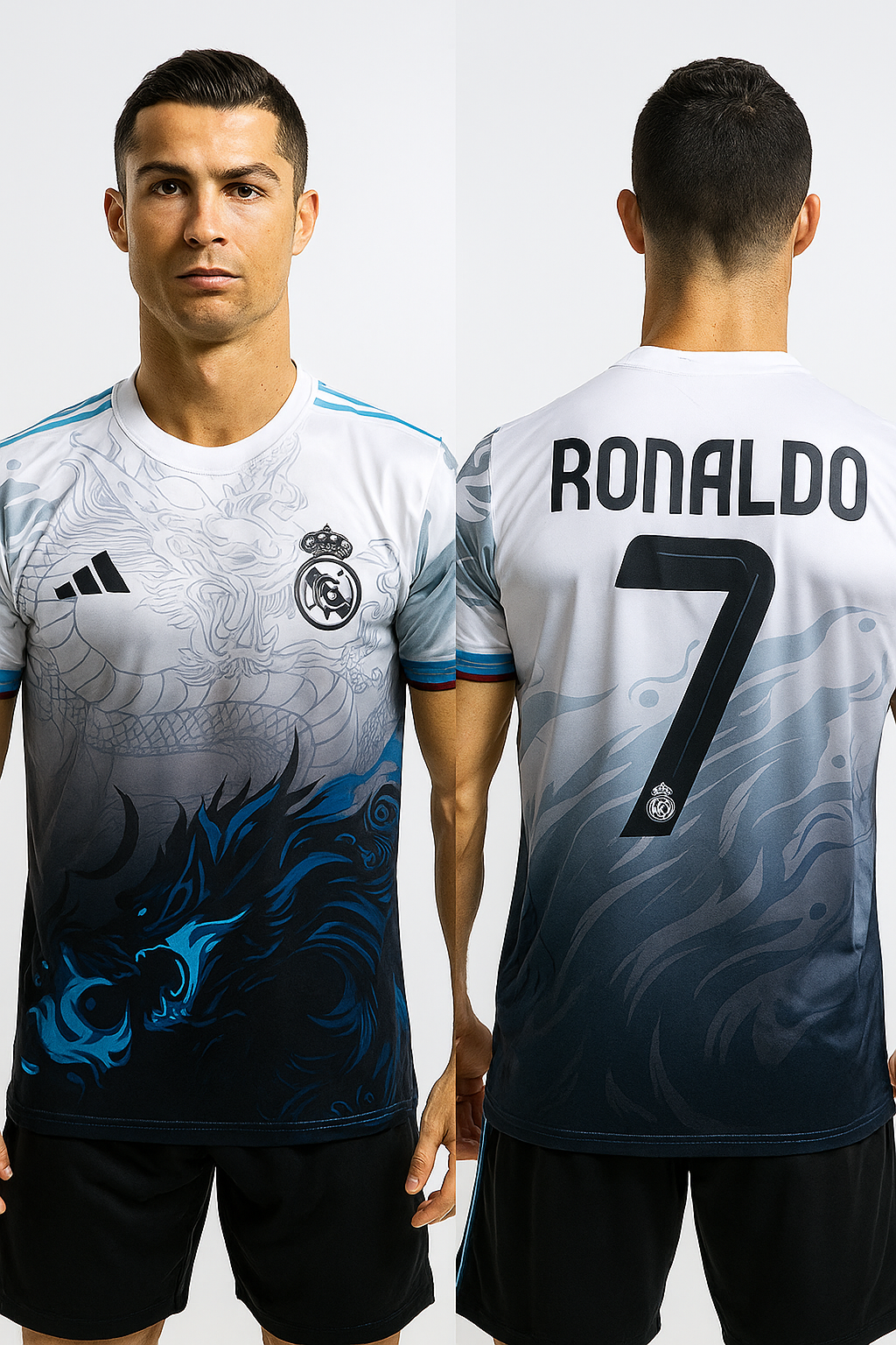 Real Madrid Dragon Design Special Edition For Men Ronaldo#7 Premium Quality Dri-fit 100% Polyester
