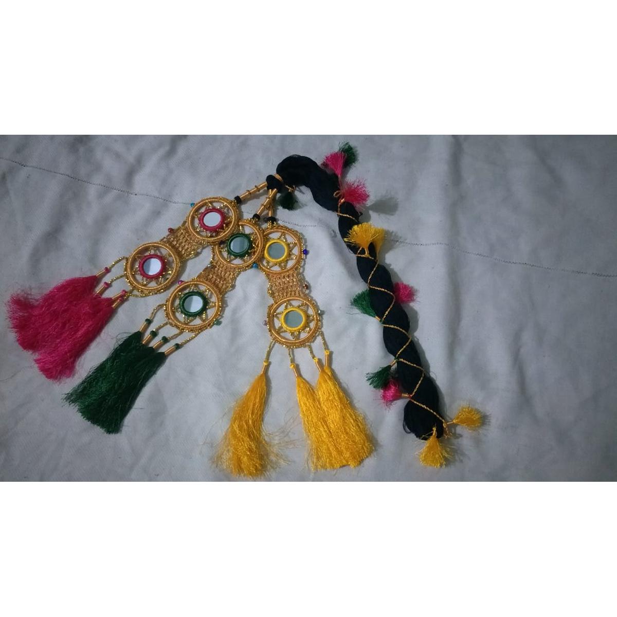 Ladies Punjabi Paranda for girls -  ( handmade ) for wedding event mayoo and mehndi-  Special insha's product in Golden color