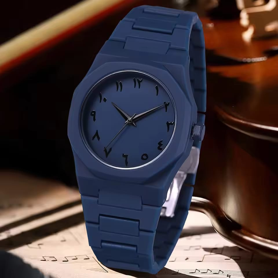 Aura Watch Blue - Aura Watch For Men - Aura Watch Black - Aura Watch Arabic - Aura Watch Fiber - Aura Watch For Men Luxury Men - Aura Watch For Boys - Aura Watches - Ghari - Unisex - Fiber Watch