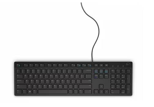 D-e-l-l Multimedia Ultra Slim Keyboard KB216 Smooth Keys, Slim Design PC and Laptop For Home and Office Use