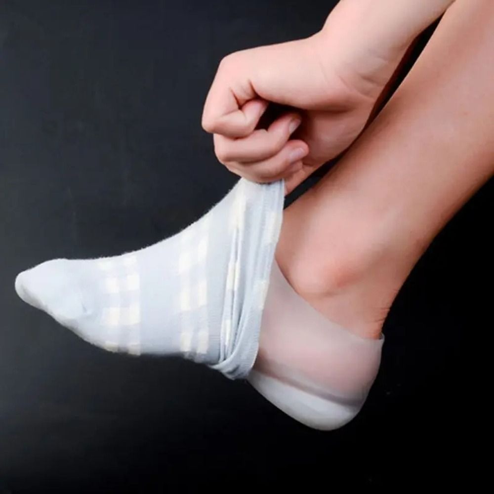 1Pair Silicone Heel Socks Invisible Height Increased Insole for Women Men insoles 2-6cm insoles for plantar fasciitis shoe sole