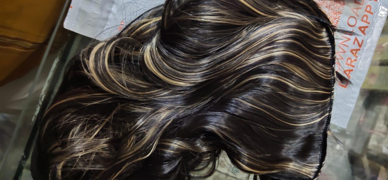 Hair Extension Brown - Golden And Brown Sticking - 27Inch