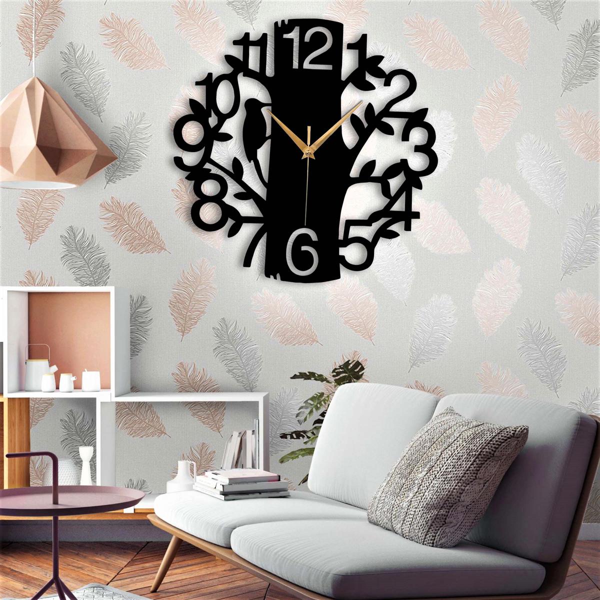 Tree design 12x12 inches clock-large wooden 3D tree clock-stylish clock-wall clock-new style tree clock for home-tree and branches style clock