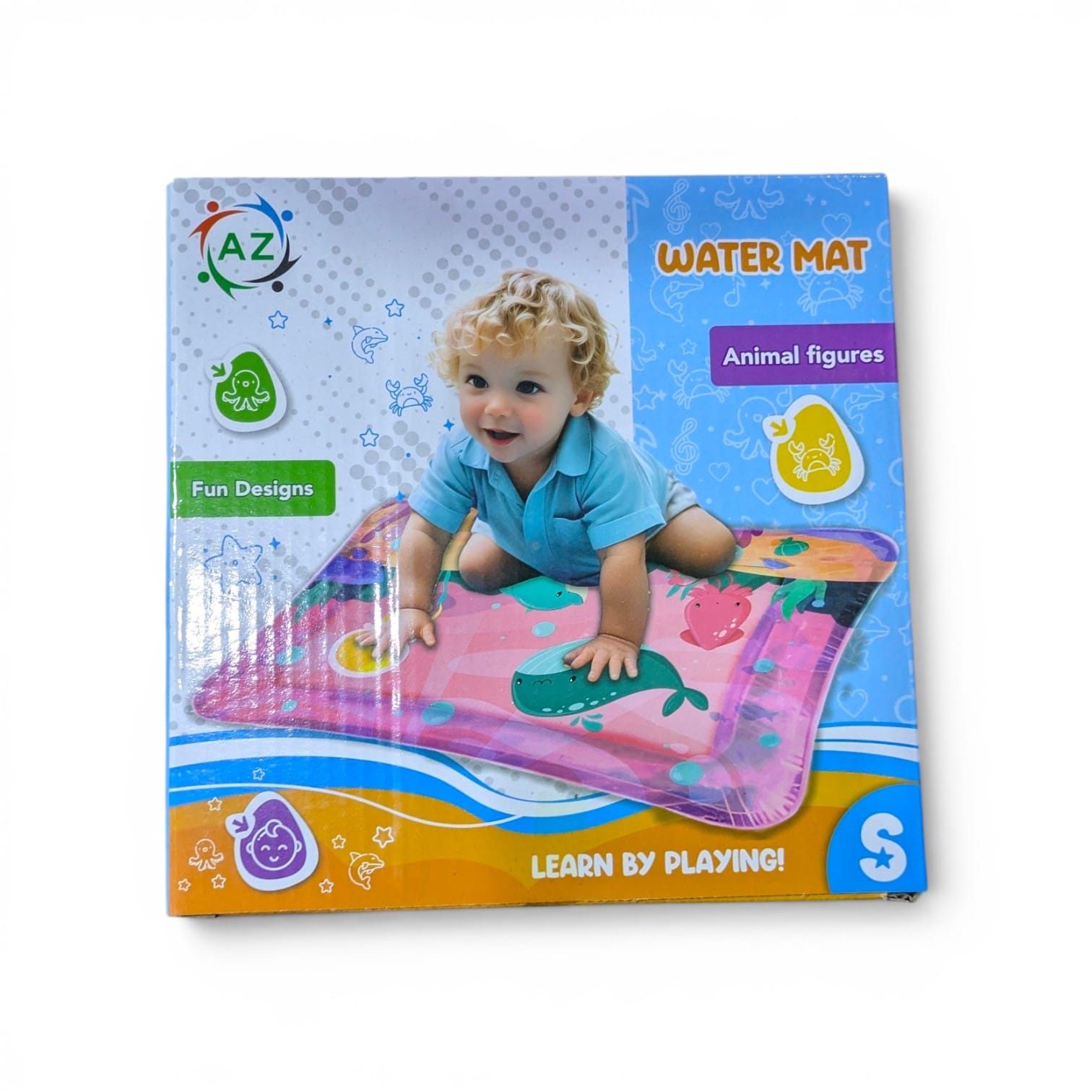 Inflatable Baby Water Play Mat – Tummy Time Activity Mat for Infants, Underwater Sea World Design, Leak Proof Sensory Toy for Newborns 0-12 Months , Inflatable Baby Water Play Mat - Tummy Time Sensory Toy for Infants & Toddlers