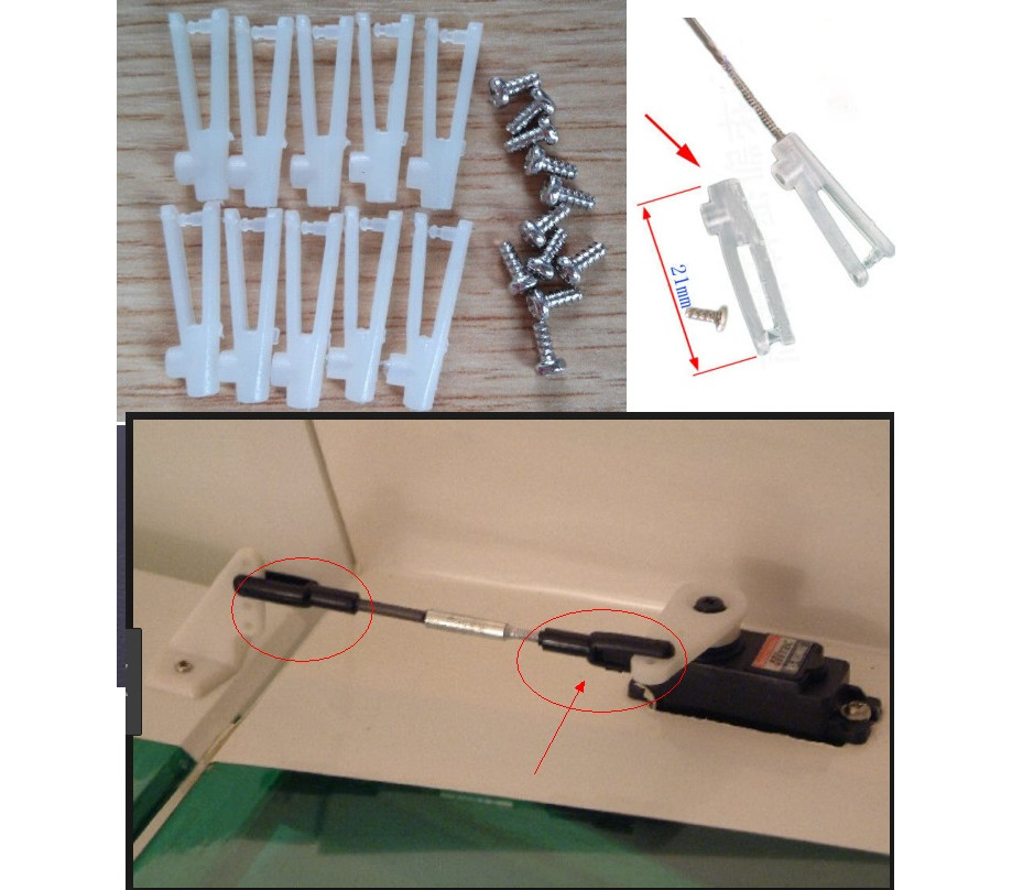 3pcs  2mm Push Rod RC Plane Boat Car Rudder Servo