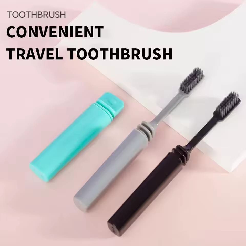 Portable Toothbrush - Traveling Toothbrush | Portable Soft Bristles Hygienic Teeth Brush for Flossing Alternative Care