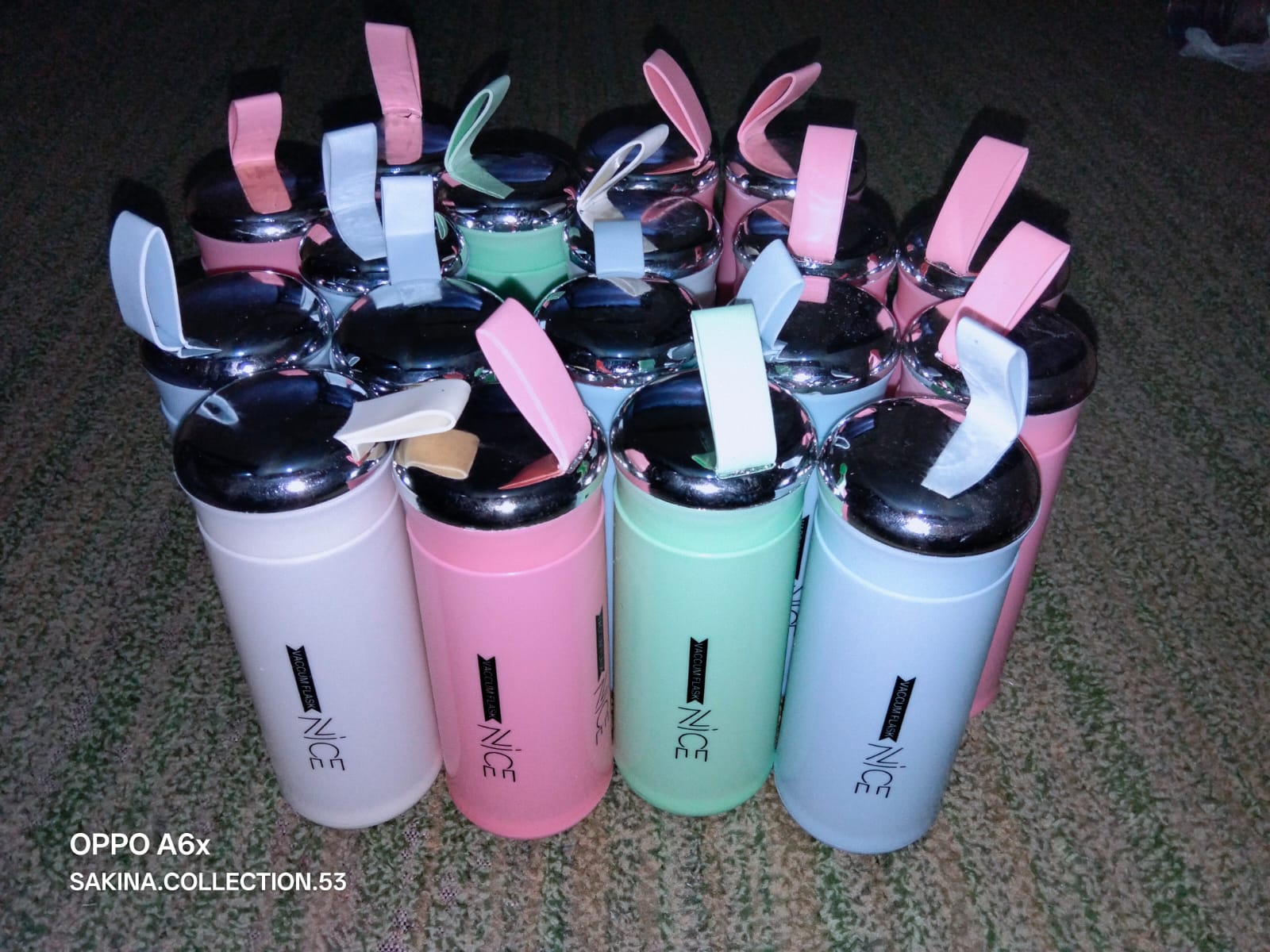Nice Glass Water Bottle with Plastic Coated Cover & Lid – 400ml
