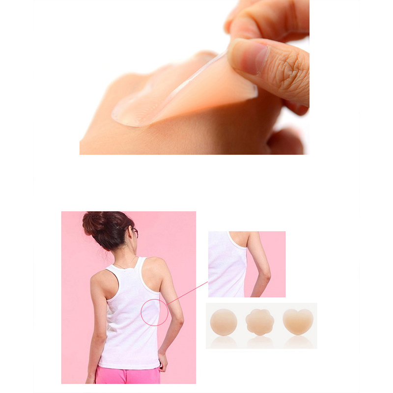Exquisite 1 Pair Nipple Stickers Reusable Silicone Bra Pasties Pad Self  Adhesive Chest Nipple Cover Anti-bump Nipple Patches For Women