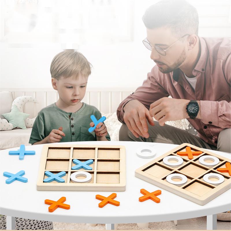Tik Tak Toe Wooden Puzzle Game For Kids (Random Color) One Piece
