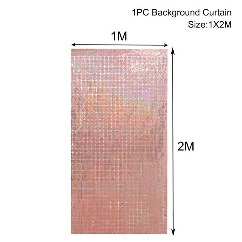 2M Foil Curtain Backdrops Birthday Party Decorations Sequin Wall