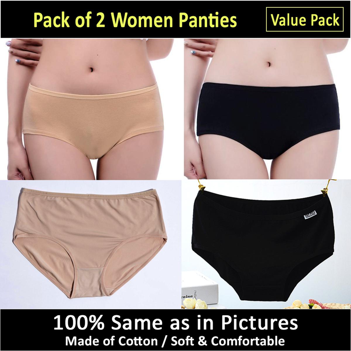 Buy SHAPERX Women's Cotton Underwear High Waist Stretch Briefs Soft Underpants  Ladies Full Coverage Panties 4 Pack (XS) Multicolour at
