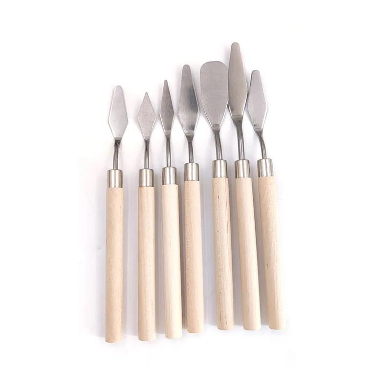 7Pcs/Set Stainless Steel Oil Painting Knives Artist Crafts Spatula ...