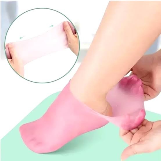 Silicone Gel Heel Pad Socks for Pain Relief & Anti-Crack Heels | 1 Pair Soft Heel Protectors, Heel Guards, Heel Cups & Sleeves for Cracked Heels, Heel Pain, Achilles Tendinitis Relief | Unisex Cushion Support for Men & Women
