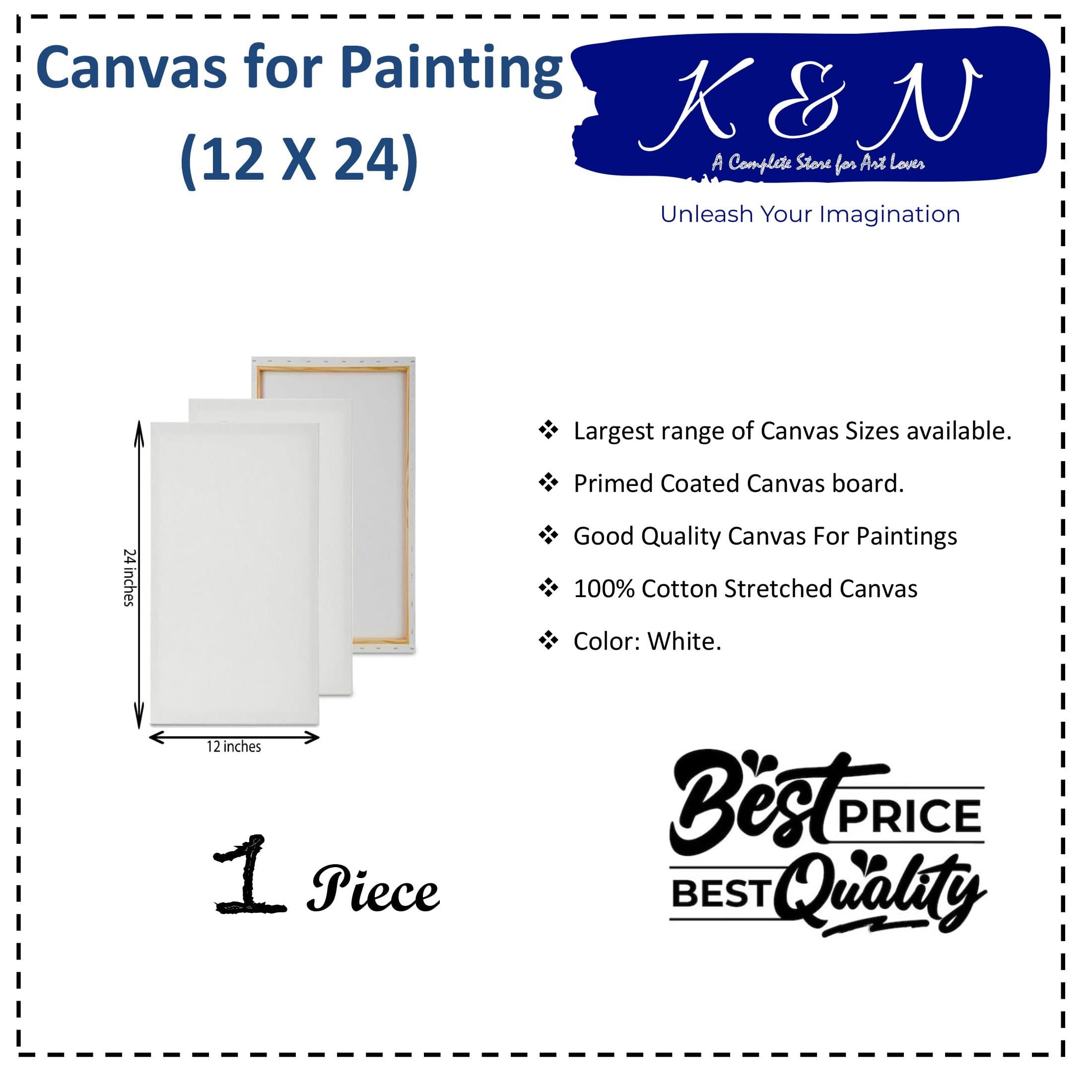 Canvas Board for Painting 12X24, 12X36, 18X36 (Inches)