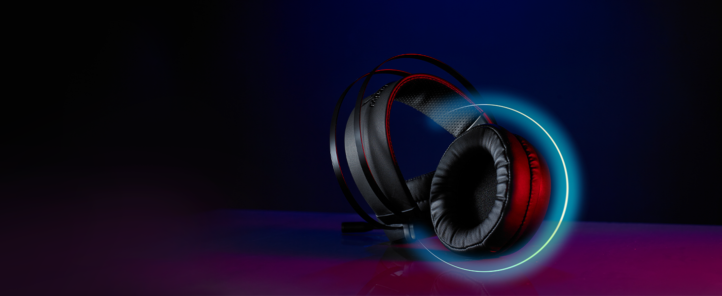 RAPOO VH310 Wired USB Gaming Headset RGB Virtual 7.1 Channel with Noise Reduction Built-in Mic for PC/Laptop 15 917a5794cb261795cae42b0ca2c82315