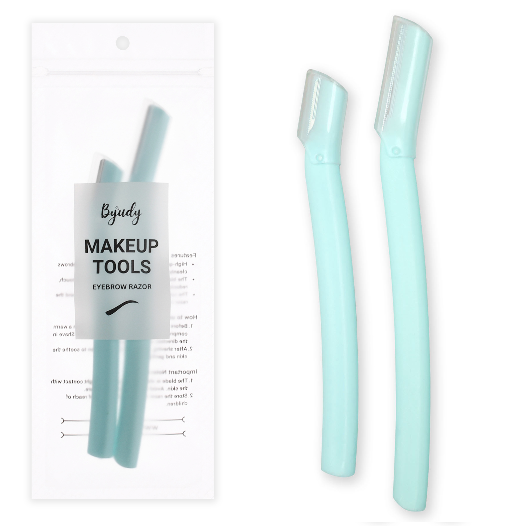 Eyebrow Razor (Pack Of 2) Trimmer For Women Girls Facial Hair Removal Shaper Shaver Long & Short Head Razors Included
