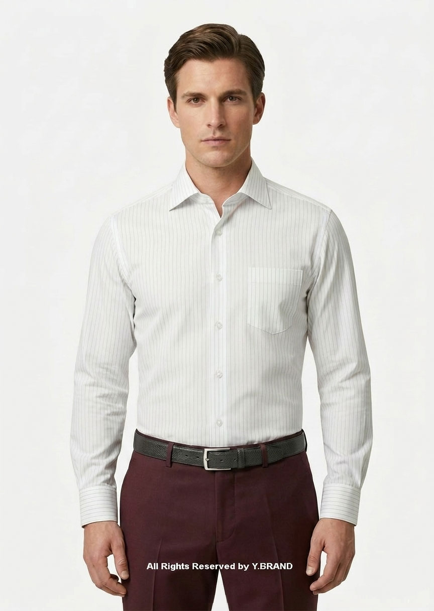 YBRAND-Business Wide Pin stripes formal shirt FS-1049