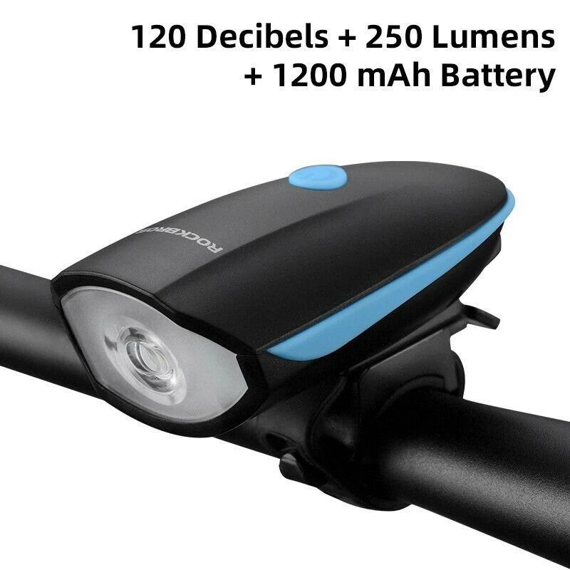 USB Rechargeable Bicycle front light LED Bright Light bicycle headlight bicycle Speaker horn light