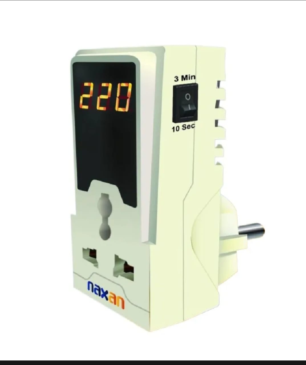 Naxan Automatic Electronic Voltage Protector 220V with Digital Display LED Fridge TV Voltage Guard Stabilizer High Low Voltage Protection Plug for Home Appliances
