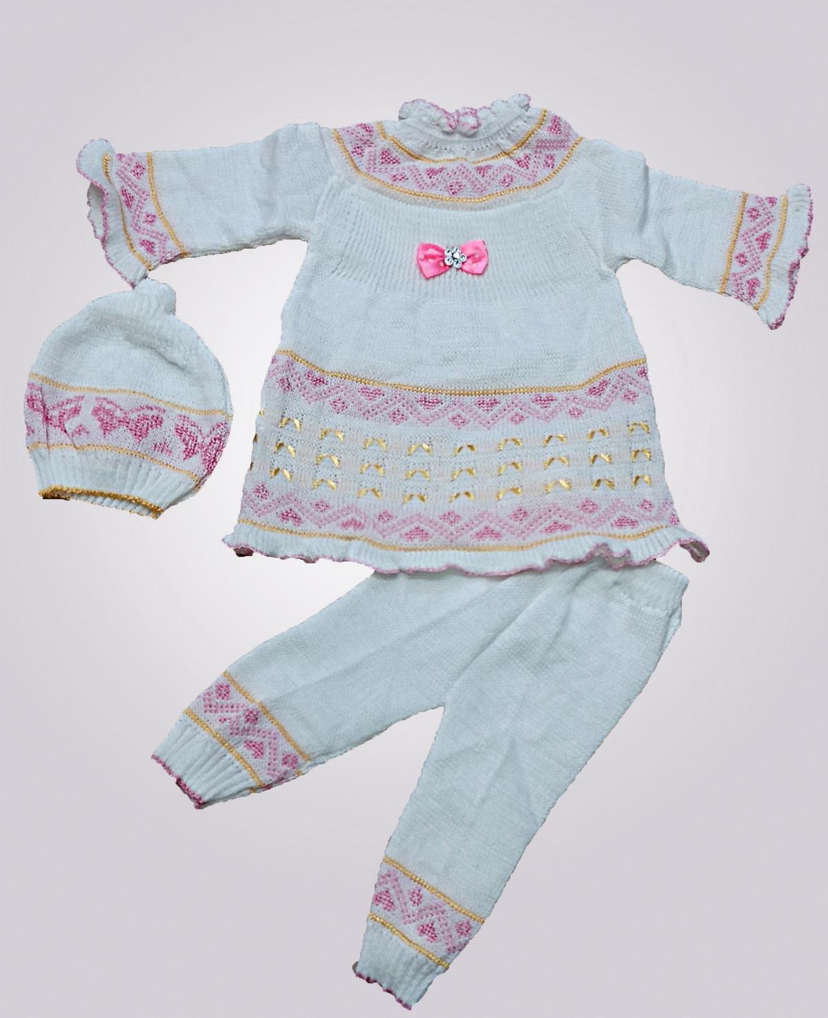 Baby Warm Woolen Dress Set Irani