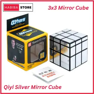 MoYu Meilong Mirror Cube 3X3 Level Puzzle Cube Brain Teaser Fidget Toys  Silver 