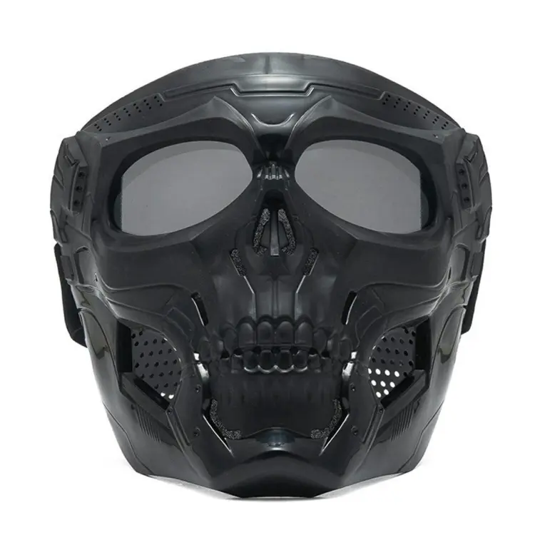 Skull Mask Outdoor Airsoft Paintball Tactical Full Face Protection Moto  Goggles