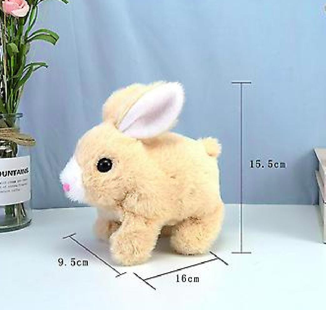 Electronic Rabbit - Toy  for children -Electronic and interactive pet - Educational Toys for kids - Rabbit for home decore - Electric push white Electronic Rabbit - Soft bunny toy for kids - Gift for childboys , Girls & kids - Rabbit Soft toy for children