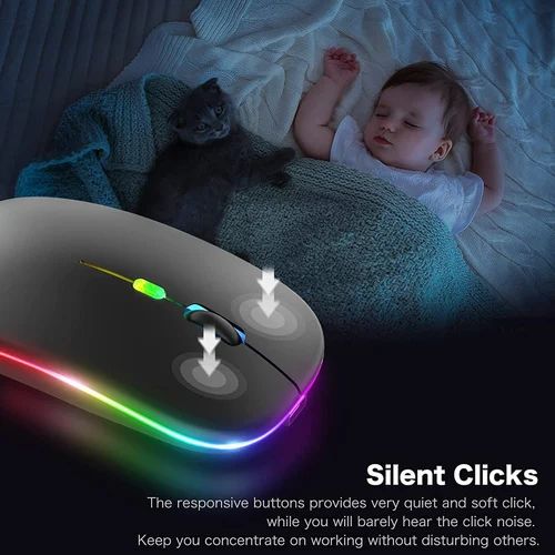 RGB WIRELESS MOUSE RECHARGEABLE 2.4GHZ + Bluetooth WITH ADJUSTABLE DPI
