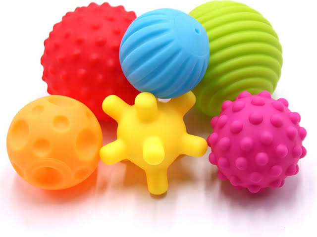 6 pcs soft bath toys- 6pcs Baby Toy Colorful Ball Set Develop Baby's Tactile Senses Toy Touch Hand Ball Toys Baby Training Ball Massage Soft Ball