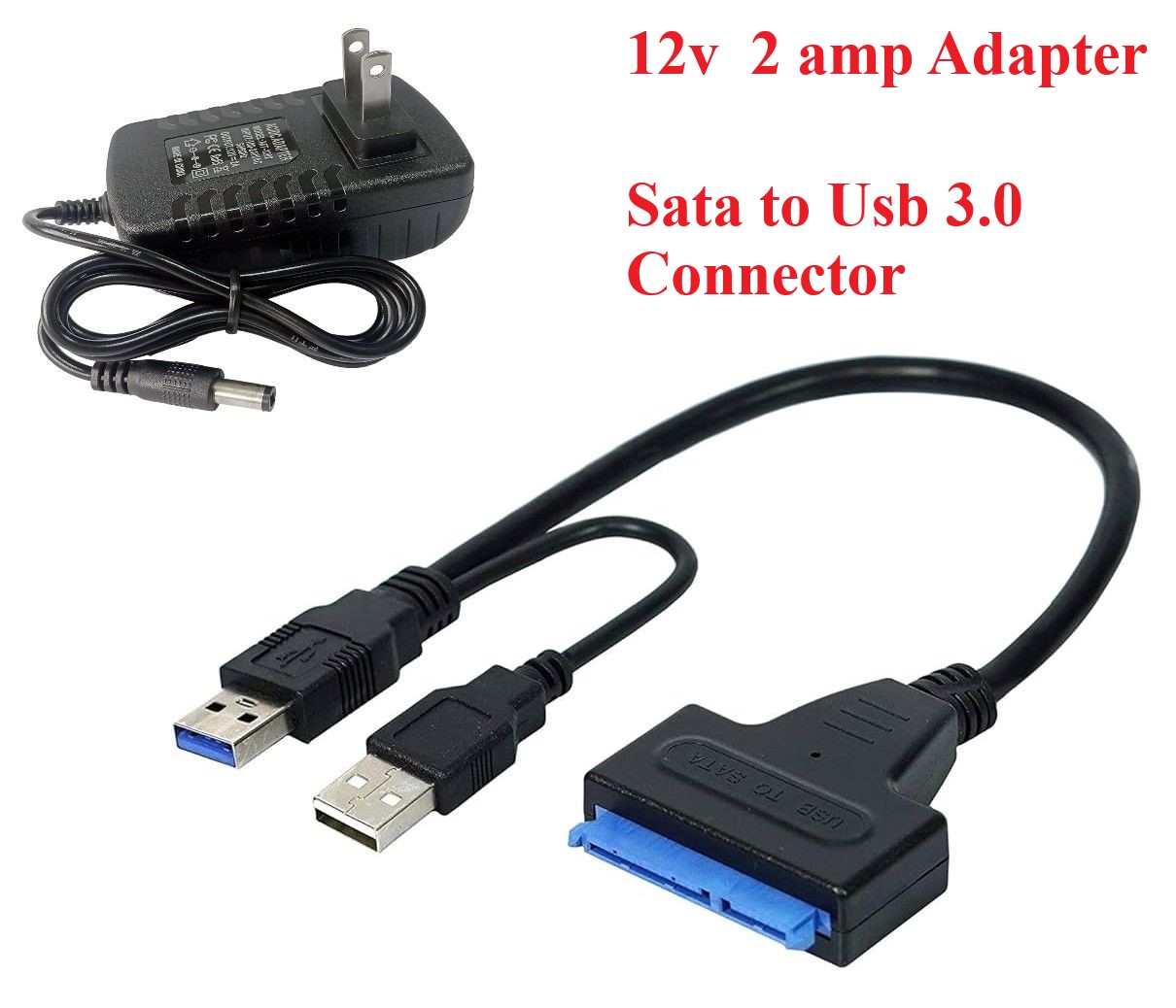 USB 3.0 to SATA - Sata to Usb 3.0 - Usb to SATA - External Hard drive - Converter - Cable - Adapter - Support 2.5" & 3.5" - For SSD - HDD - Hard Drive