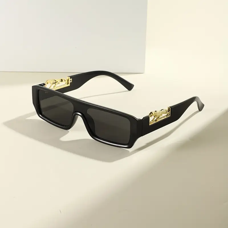 1PC Of Premium Stylish Leopard Print Full Frame Sun Glasses For Men Girls Boys Perfect For Photography - Casual Use Square Frame Sunglasses For Men Women Unisex - Shades for Girls