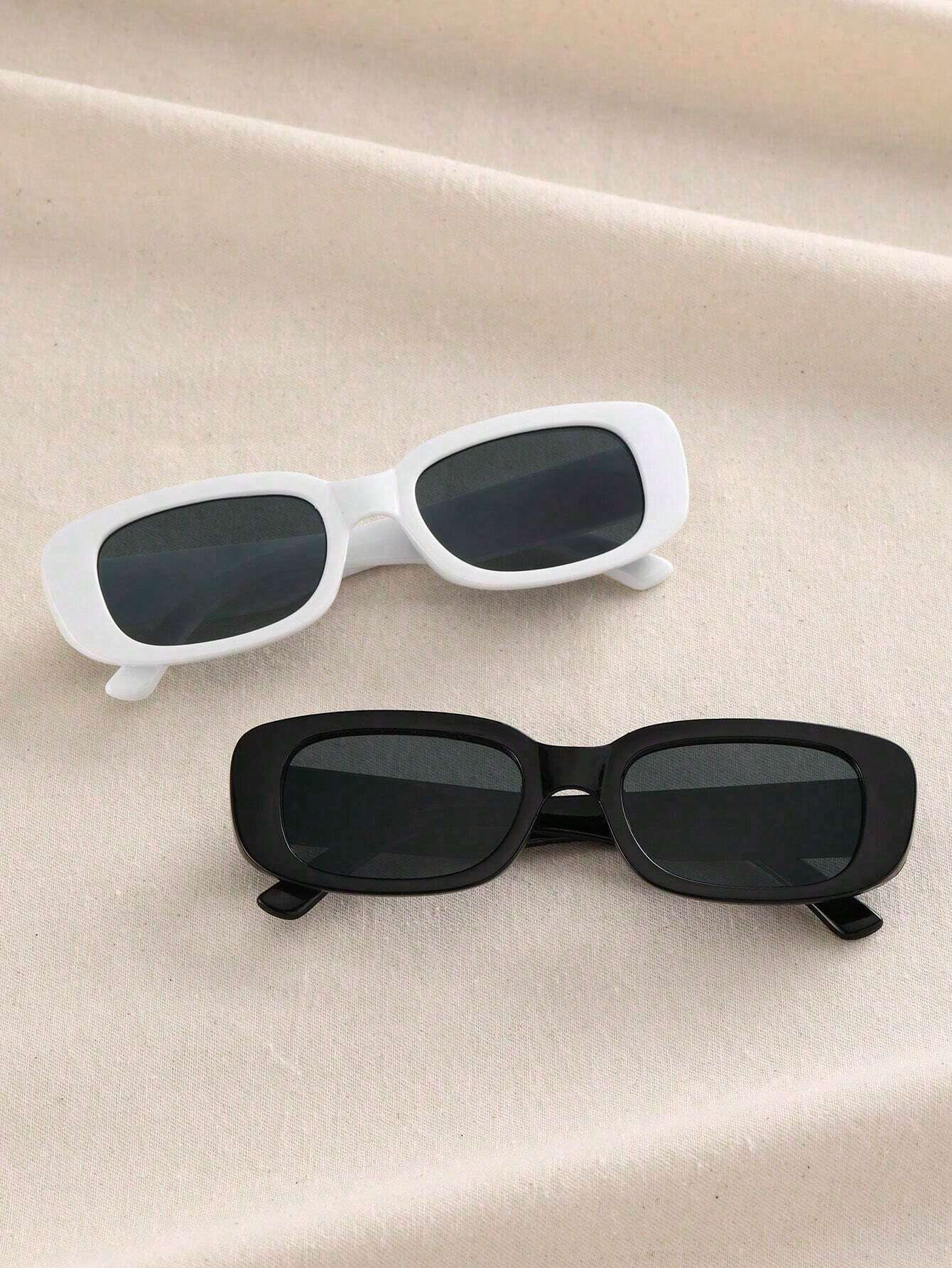 Eldorado Women Classic Rectangle Retro Square Leopard Print Sunglasses / Men Fashion Rectangular Sun Glasses