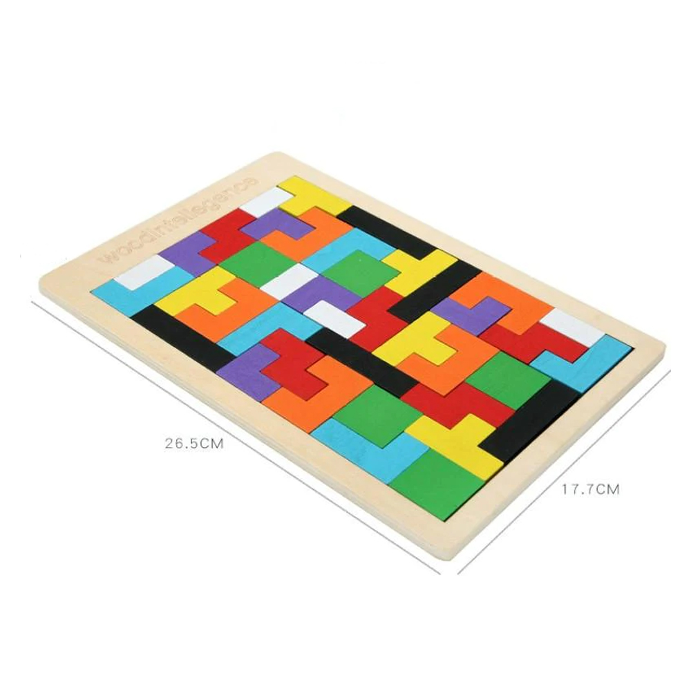 Wooden Jigsaw Brain Teaser Puzzle | Building Block Teasers Educational Puzzle for Kids, Children's puzzle Game for Boys Girls and Adult