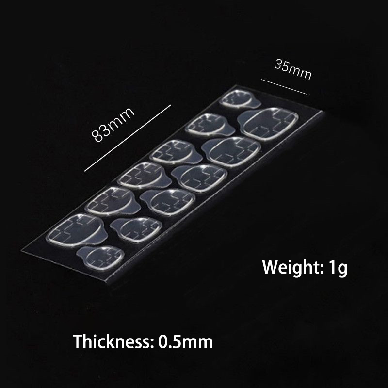 1 Nail glue Sheets (12 tabs/dots) Transparent Double sided nail adhesive stickers, Nail adhesive tab