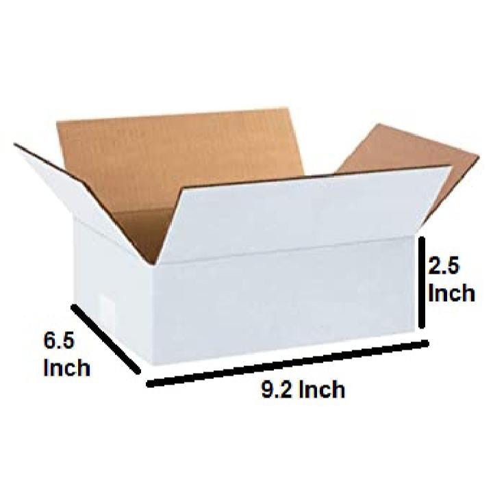 9.2x6.5x2.5 Bundle of 10 White Flat E Boxes For High Strength Gift ...