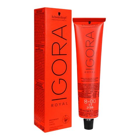 Igora Royal Hair Color, 8-00 Light Blonde Natural Extra | Hair Treatment Care | 80ml