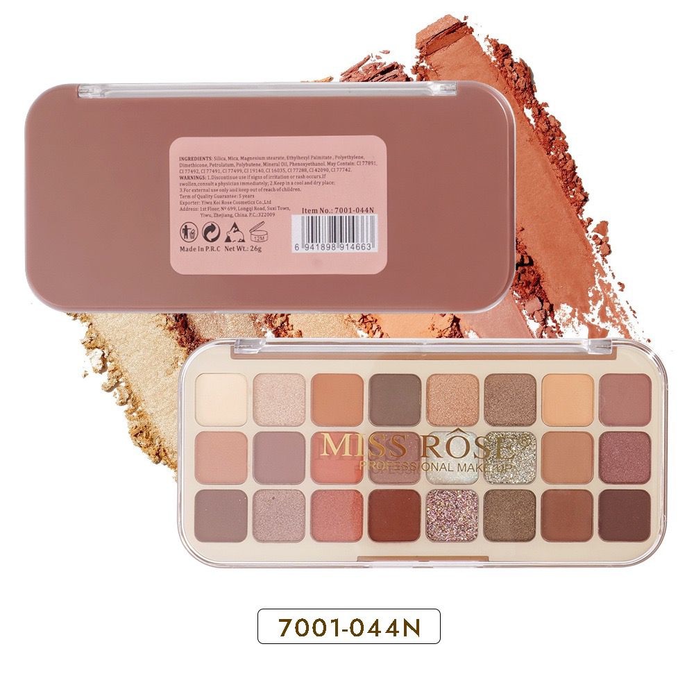 Miss Rose Dual Fantasy 24-Color Eyashdow Smooth Texture Waterproof Long Lasting Matte & Shimmer Eyeshadow Palette