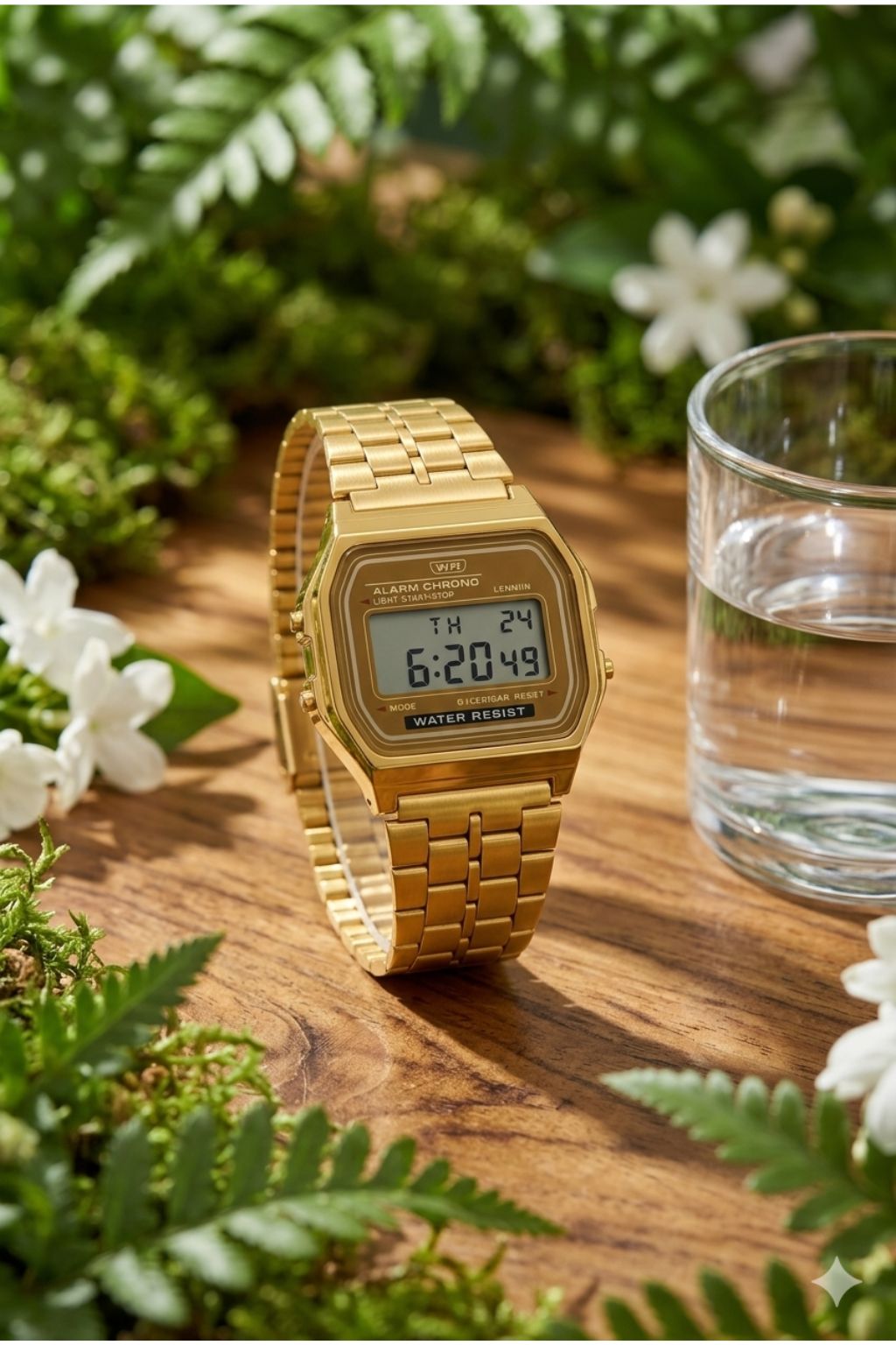 Digital Couple Watch  Classic Vintage Watch - Alarm Stopwatch, Built in Light