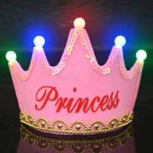 Princess Crown Hat, with Colorful LED lights for kids, Birthday Party, Birthday LED cap