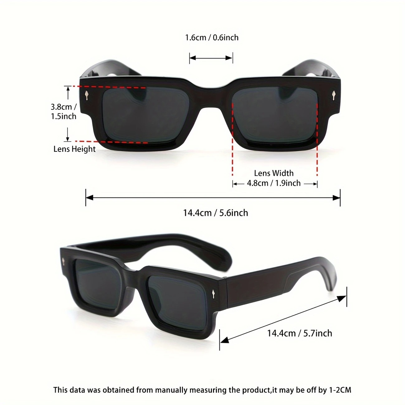 Men Square Casual Versatile Stylish Retro Shaped Glasses for Party and Office Attire