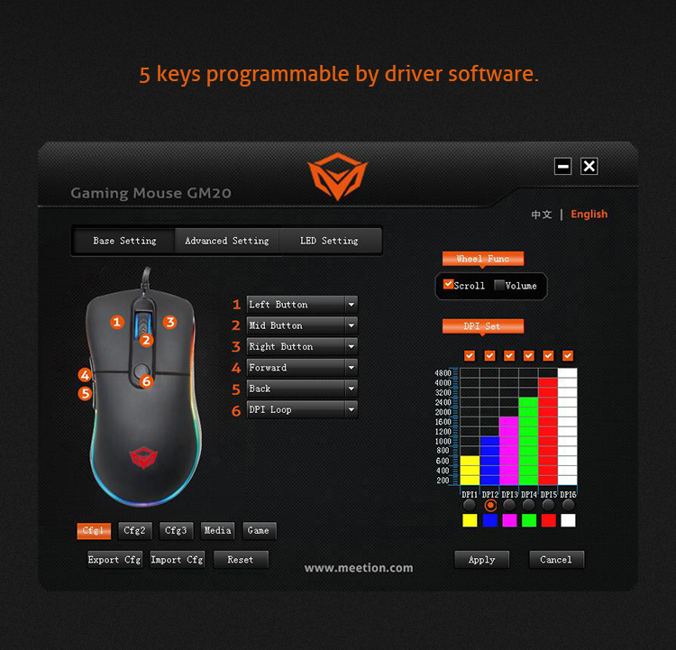 MeeTion GM20 RGB Chromatic Gaming Mouse 4800DPi with Pro Optical Sensor 18 922d93b20e88824eebf7ea2cddf444e4