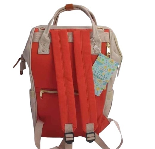 Elegant Large Capacity Multifunctional Diaper Bag with Insulated Bottle Pockets and Waterproof Fabric
