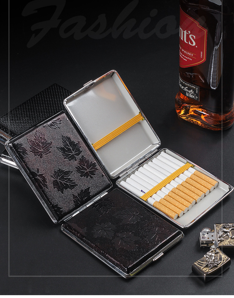 Full Pack Cigarette Case Leather Finishing Metal Body Premium Quality