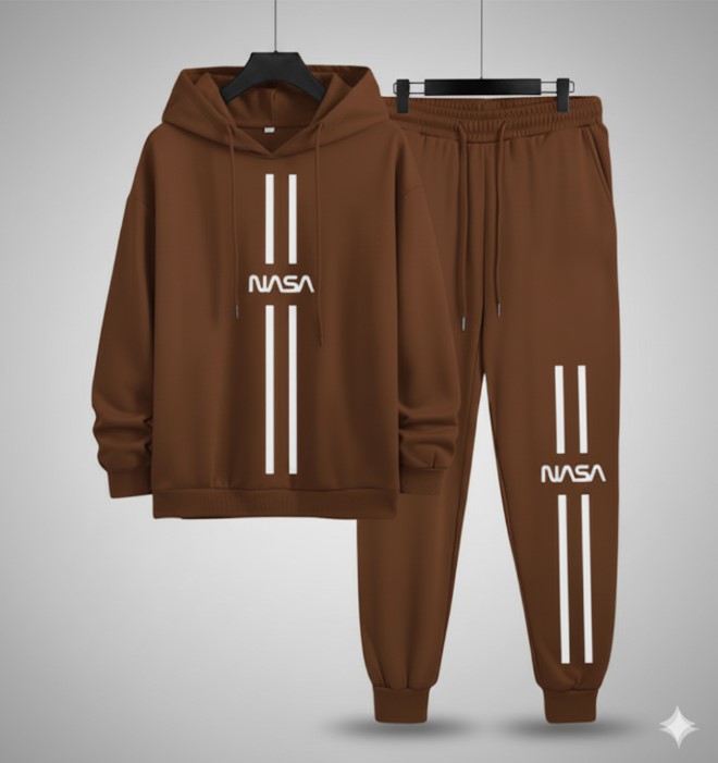 NASA Print Winter Track Suit Hoodie and Trouser