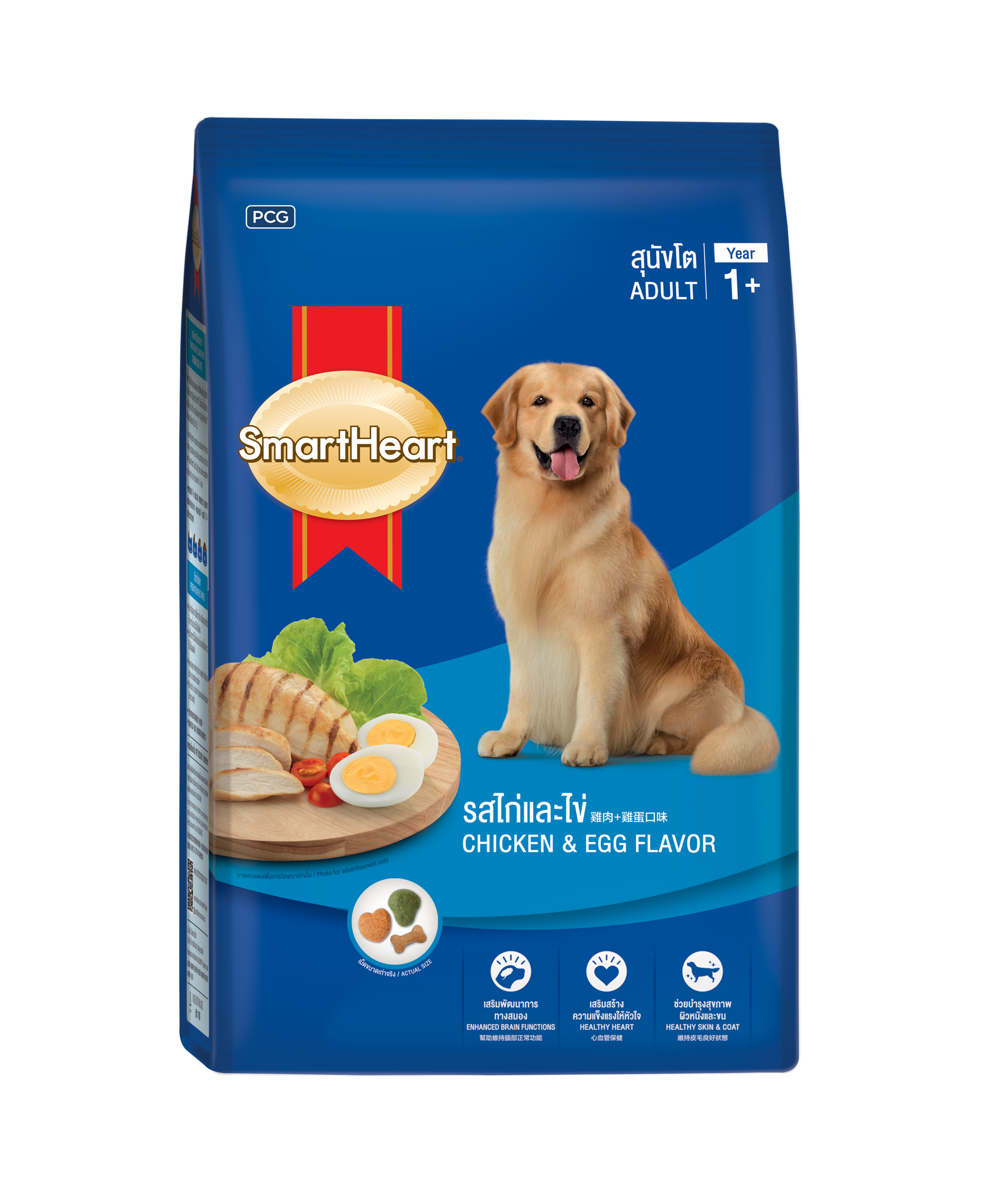 Smart Heart Dry Adult Dog Food With Chicken & Egg Flavor - 3Kg | Daraz.pk