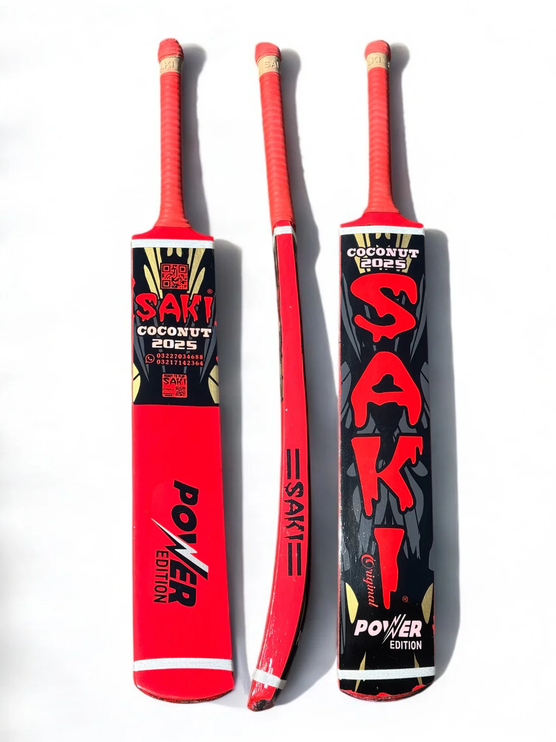Saki Tape Ball Cricket Bat | Strong Bottom Power Hitting Bat | Comfortable Anti-Slip Grip | Durable Lightweight Tape Ball Bat for Street & Hard Ball Practice Available are UK SPORTS